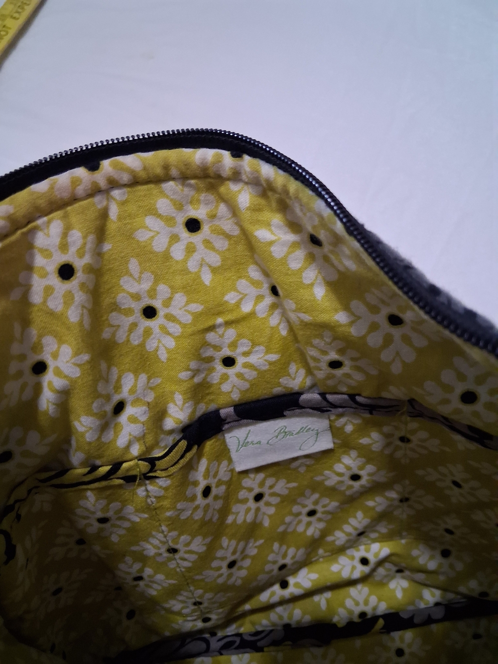 Vera Bradley Floral Crossbody Bag - Black & Yellow - Picture 10 of 12